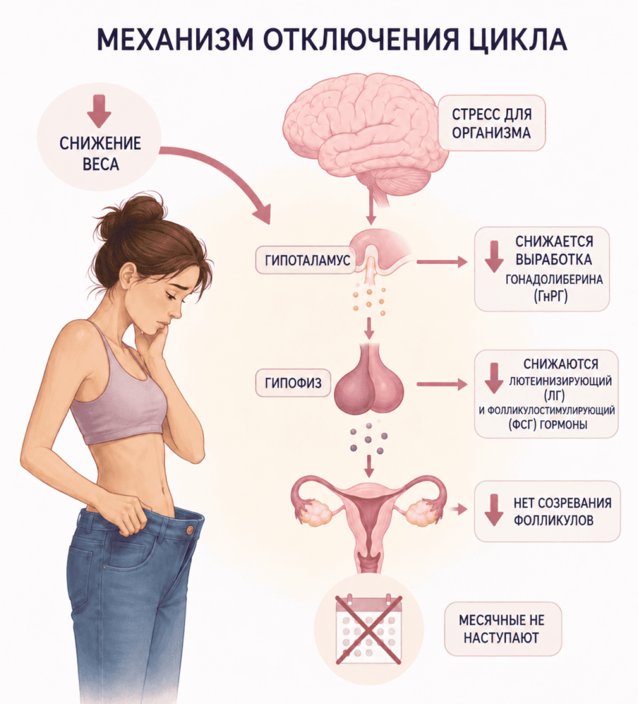 Механизм отключения менструального цикла